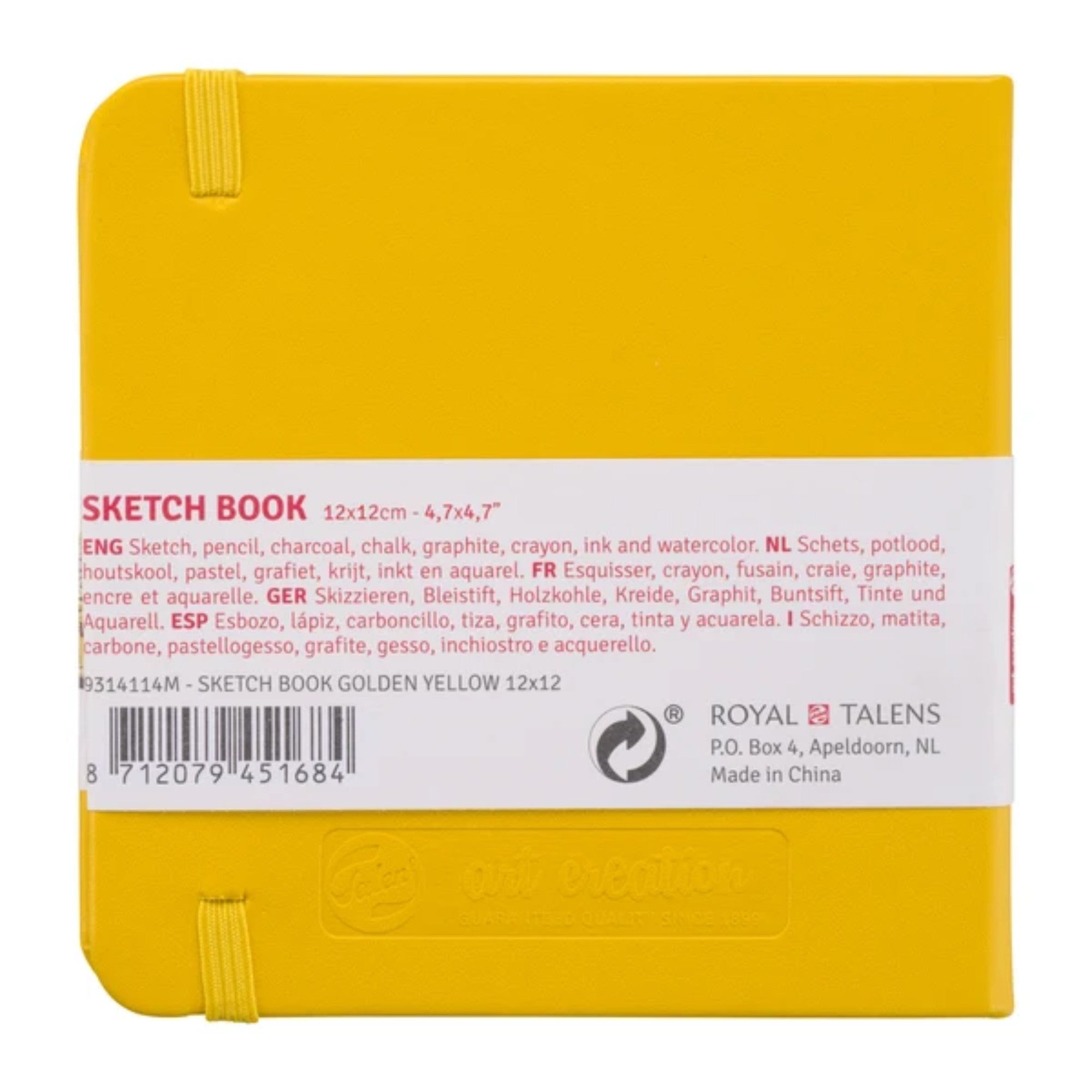 Sketchbook Talens Art Creation - 12x12cm - Gold Yellow - 140gm² Talens