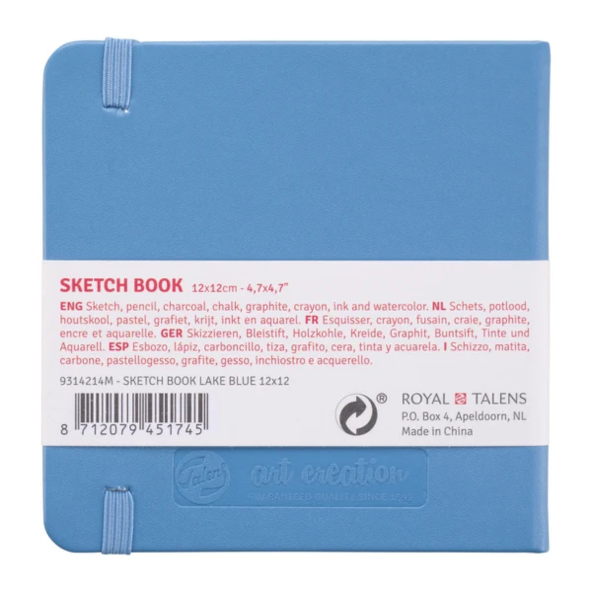 Sketchbook Talens Art Creation - 12x12cm - Light Blue - 140gm² Talens