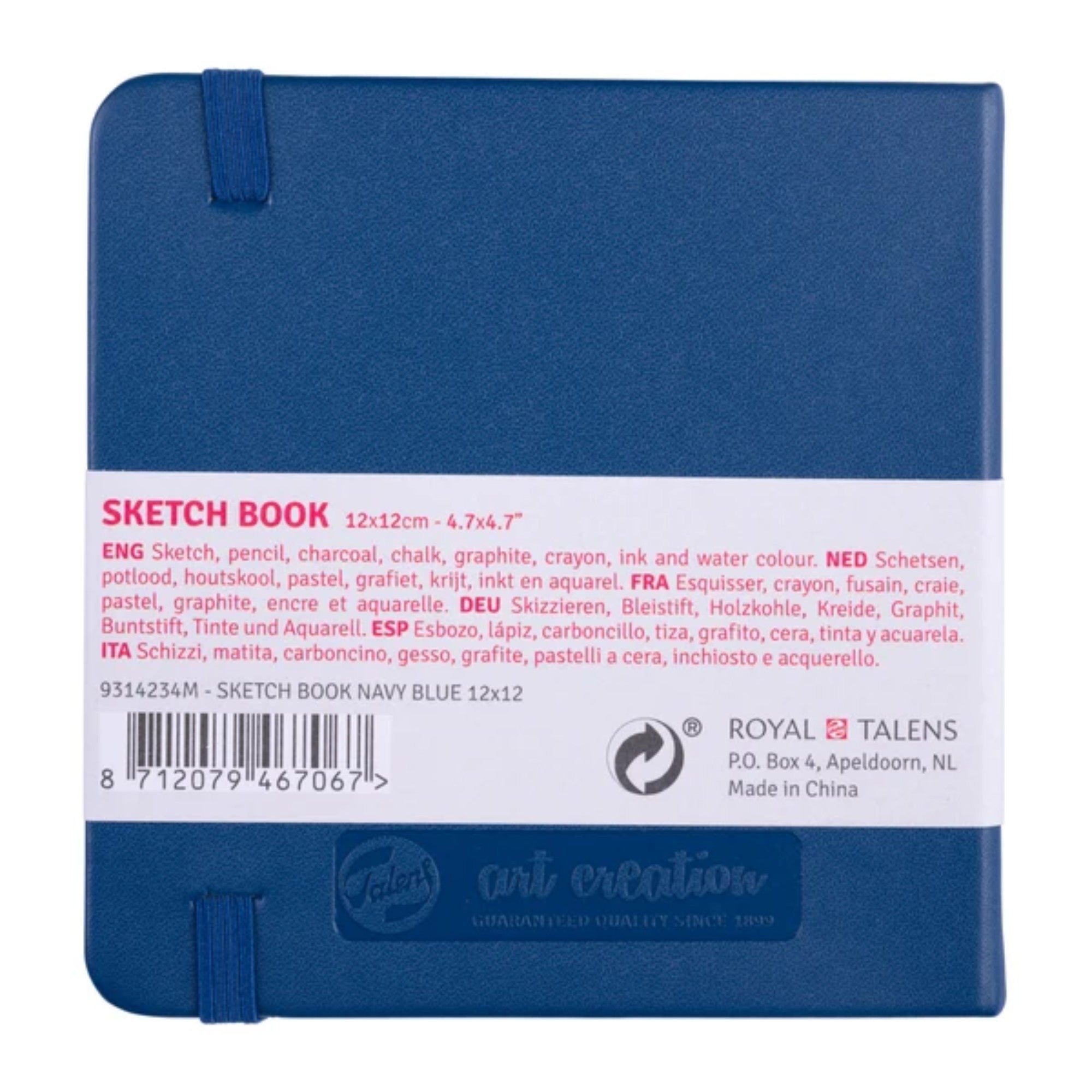 Sketchbook Talens Art Creation - 12x12cm - Navy Blue - 140gm² Talens