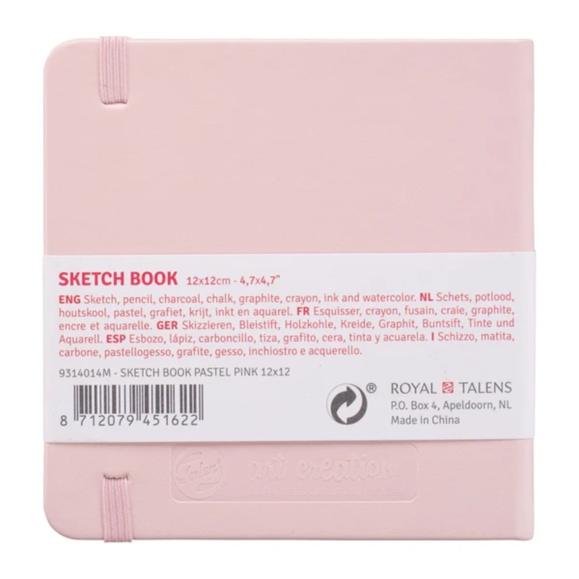 Sketchbook Talens Art Creation - 12x12cm - Pastel Rose - 140gm² Talens