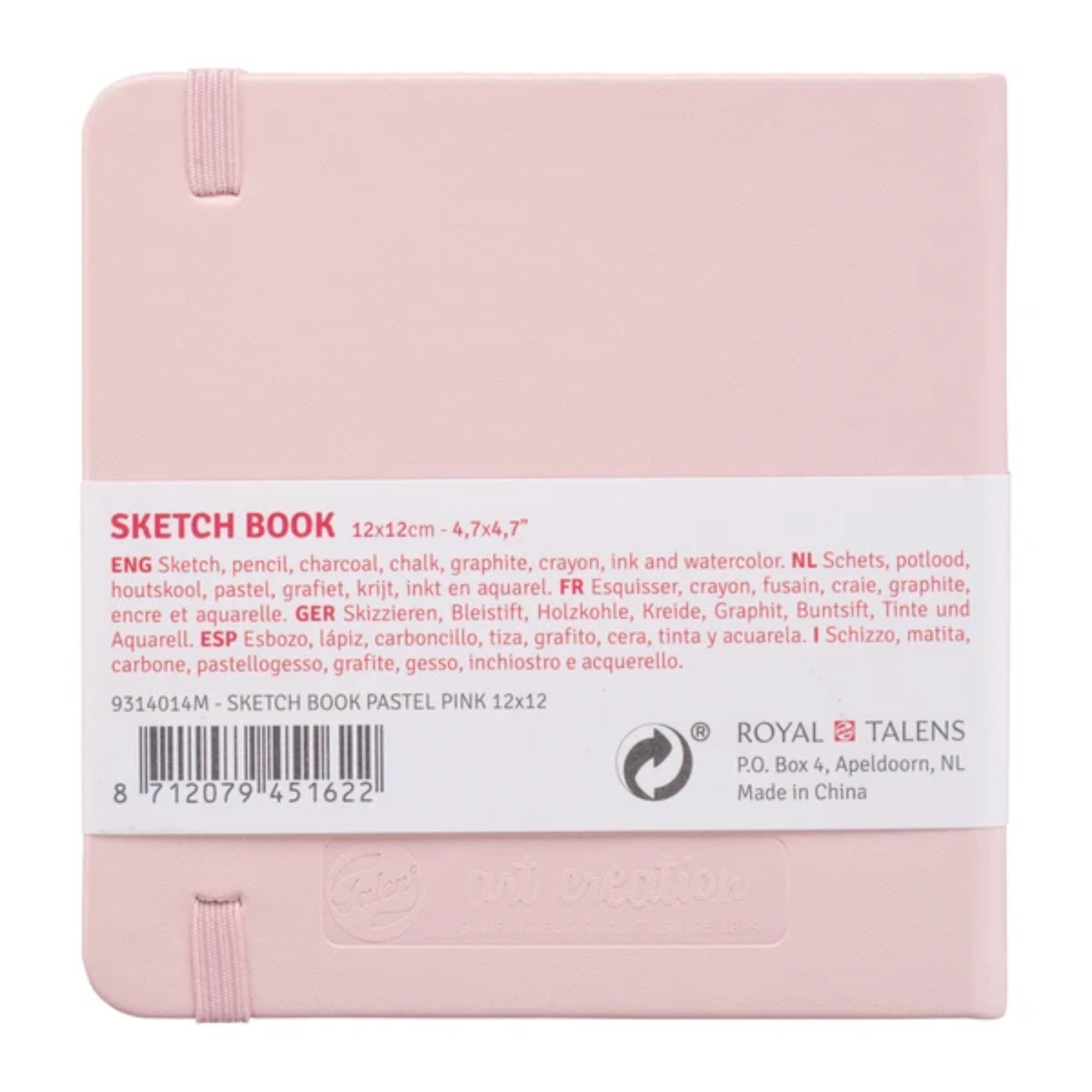 Sketchbook Talens Art Creation - 12x12cm - Pastel Rose - 140gm² Talens