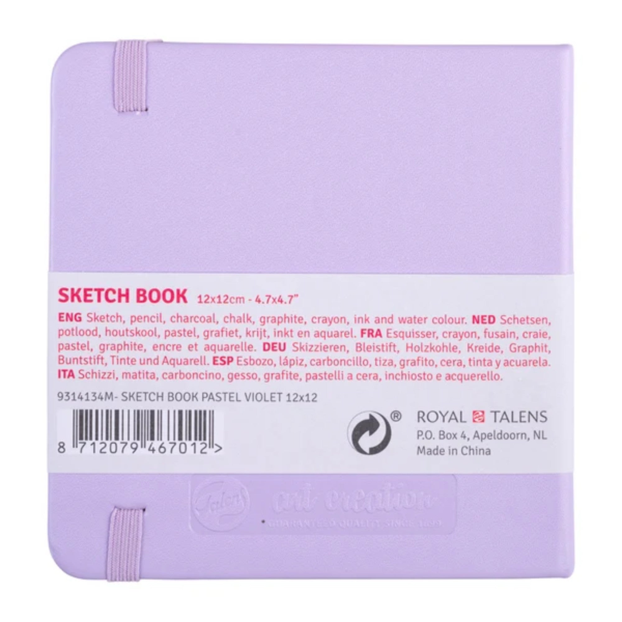 Sketchbook Talens Art Creation - 12x12cm - Pastel Violet - 140gm² Talens