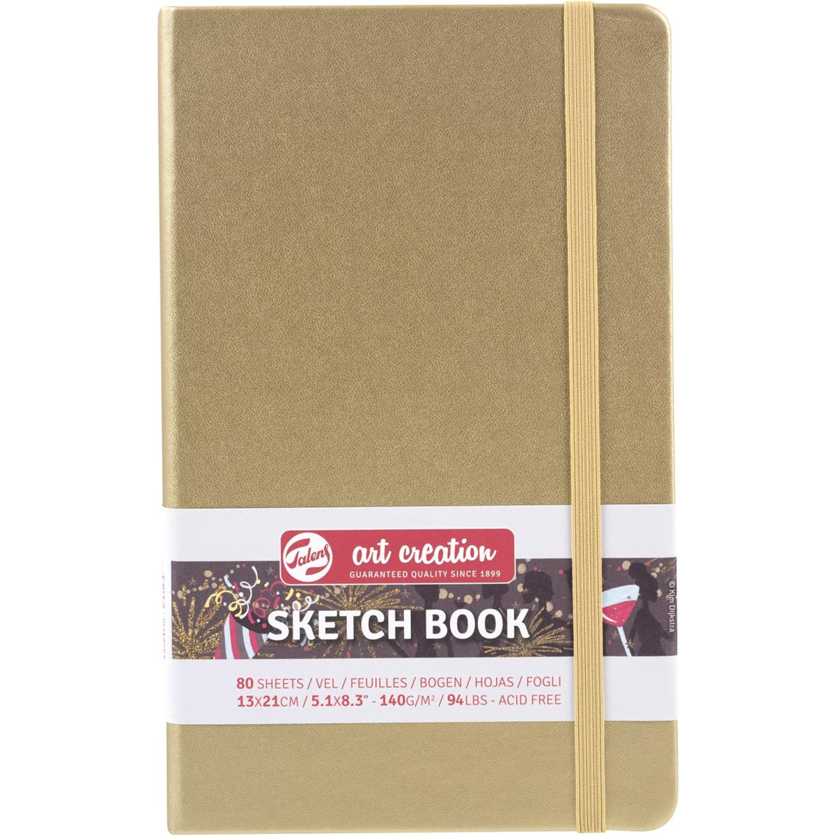 Sketchbook Talens Art Creation - 13x21cm - 80 Folhas - White Gold Talens