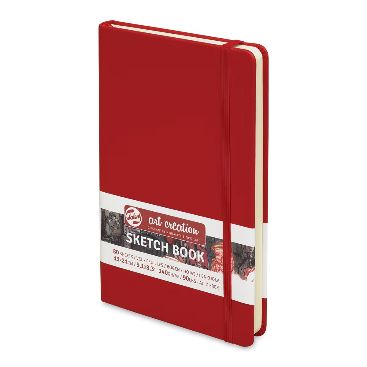 Sketchbook Talens Art Creation 13x21cm - Red  - 140g Livraria Skilo