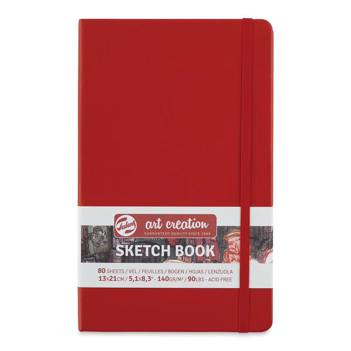 Sketchbook Talens Art Creation 13x21cm - Red  - 140g Livraria Skilo