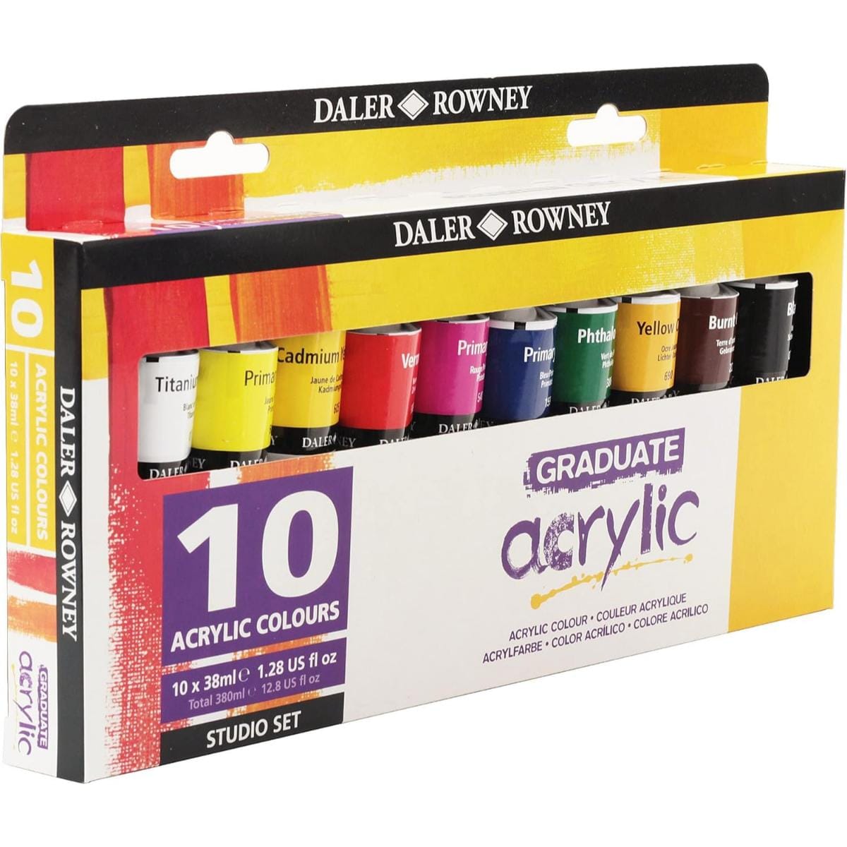Tinta Acrílica Graduate Acrylic Selection Set - 10 Cores - 38ml Daler & Rowney