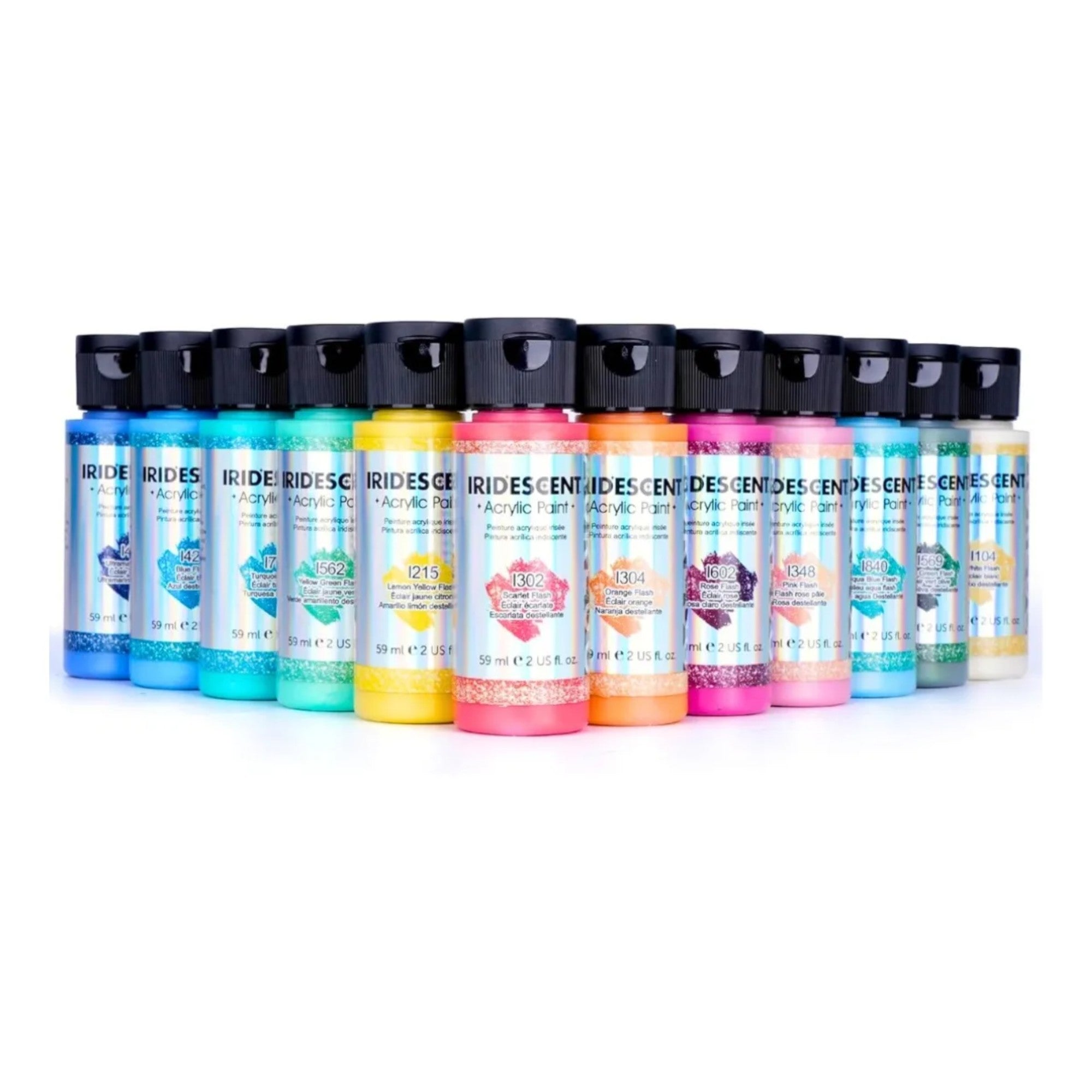 Tinta Acrílica Iridescente Aureuo - Conjunto 12 Cores - 59ml Aureou