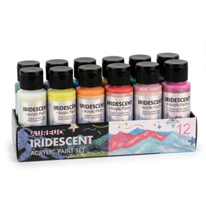 Tinta Acrílica Iridescente Aureuo - Conjunto 12 Cores - 59ml