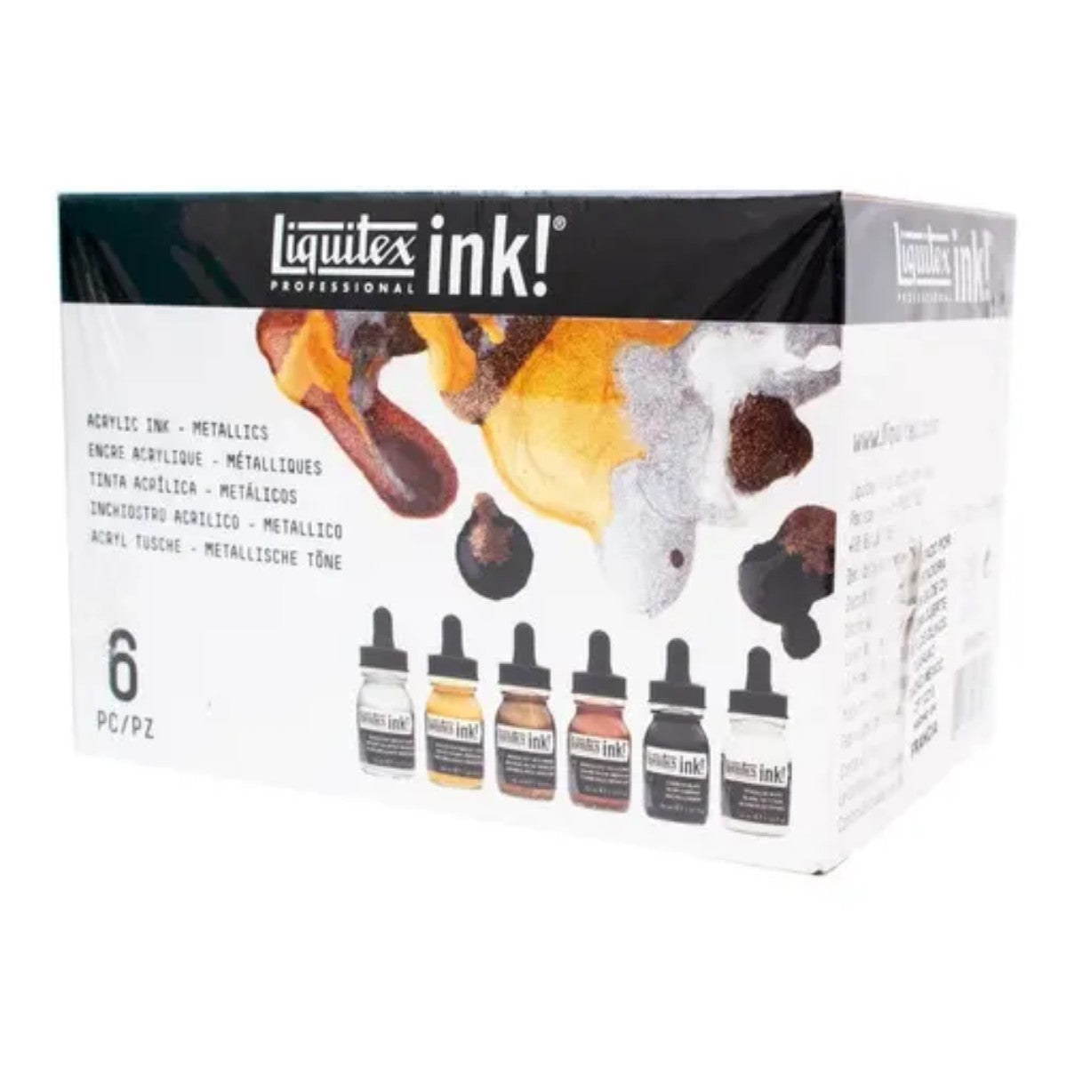 Tinta Acrílica Líquida Liquitex - 6 Cores Metálicas - 30ml Liquitex