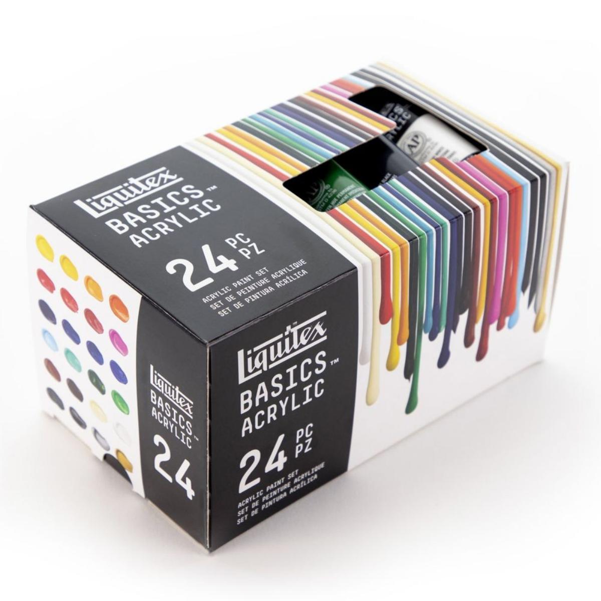 Tinta Acrílica Liquitex Basics - Conjunto com 24 Cores - 22ml Liquitex