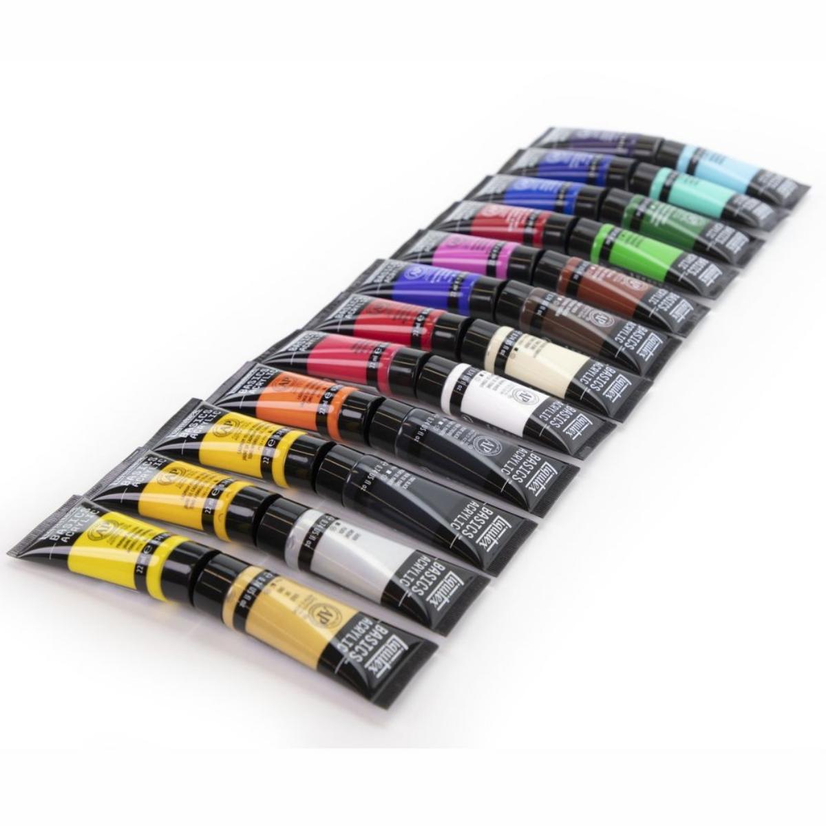 Tinta Acrílica Liquitex Basics - Conjunto com 24 Cores - 22ml Liquitex