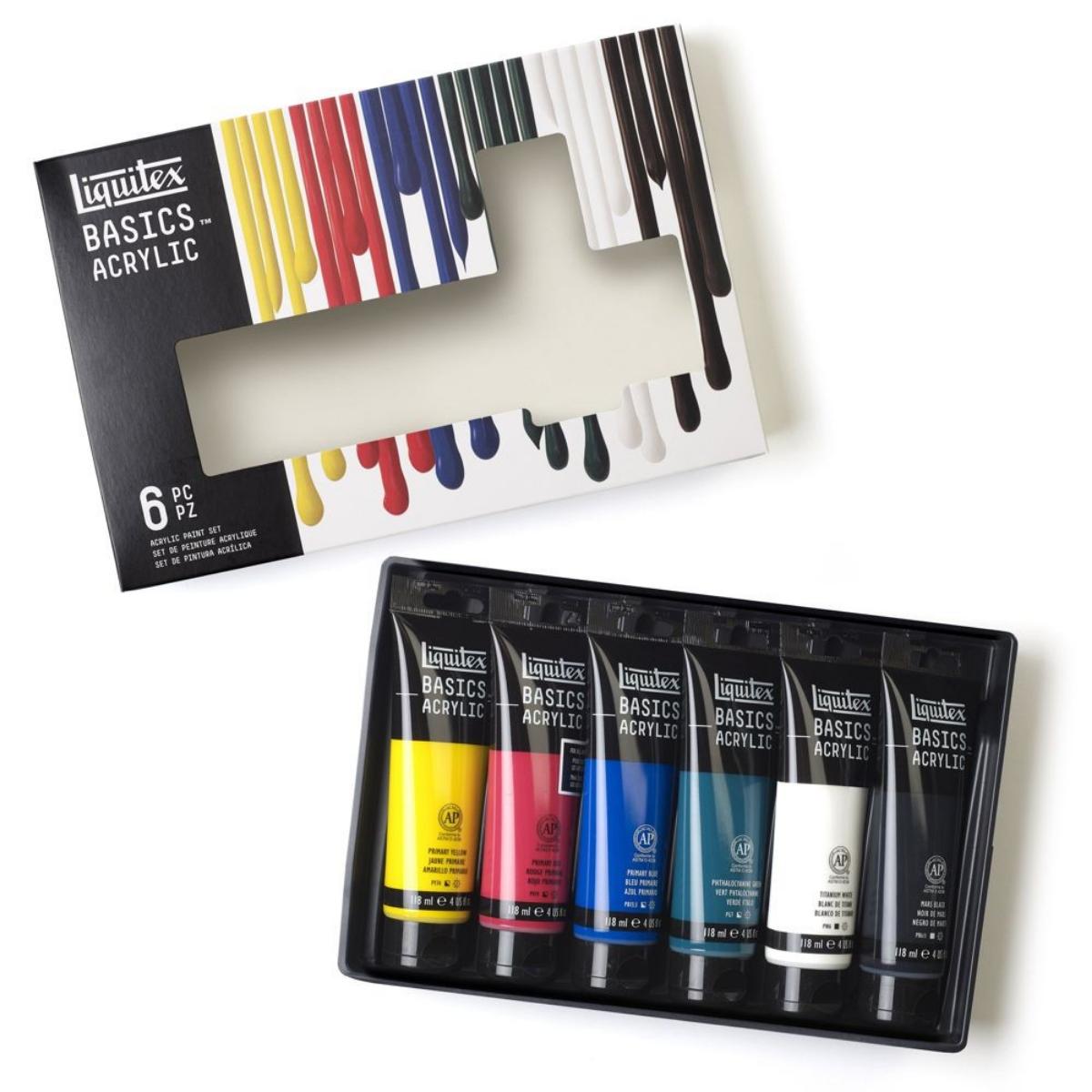 Tinta Acrílica Liquitex Basics Fluorescente - 6 Cores - 118ml Liquitex