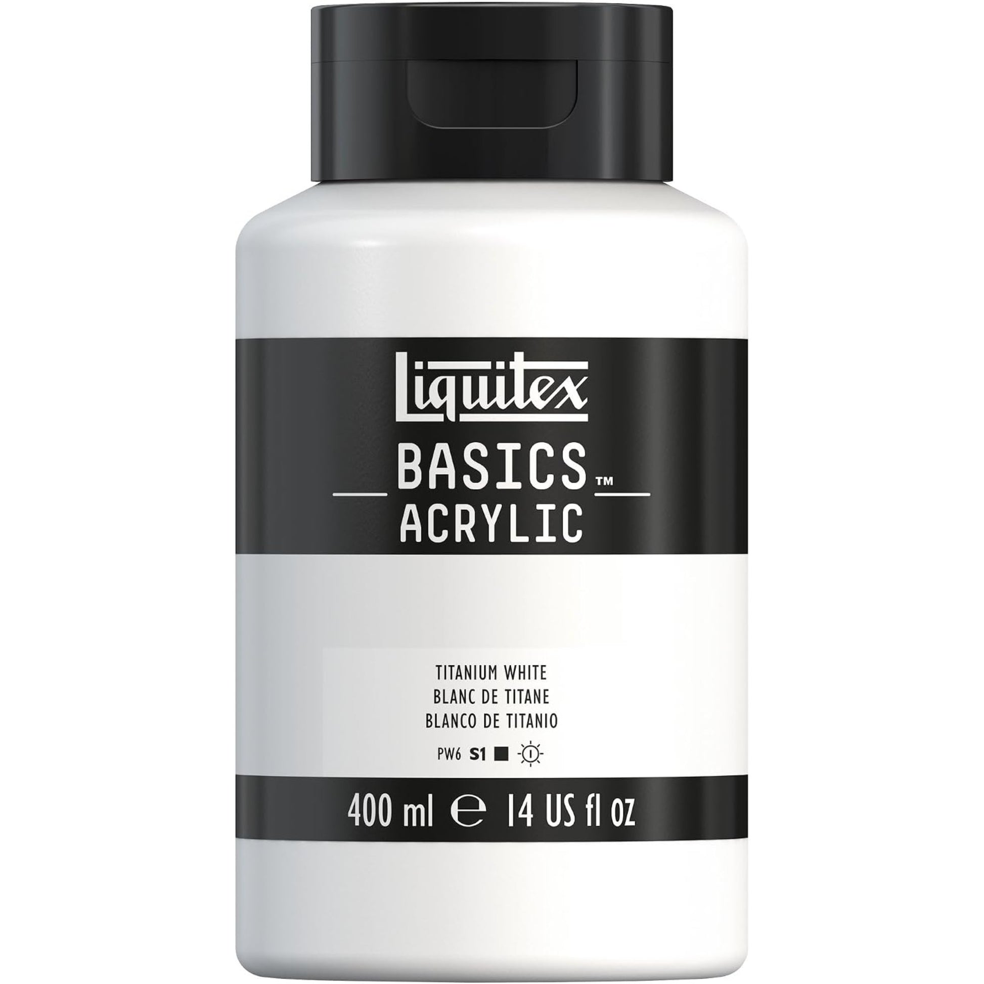 Tinta Acrílica Liquitex Basics - Titanium White - 400ml Livraria Skilo
