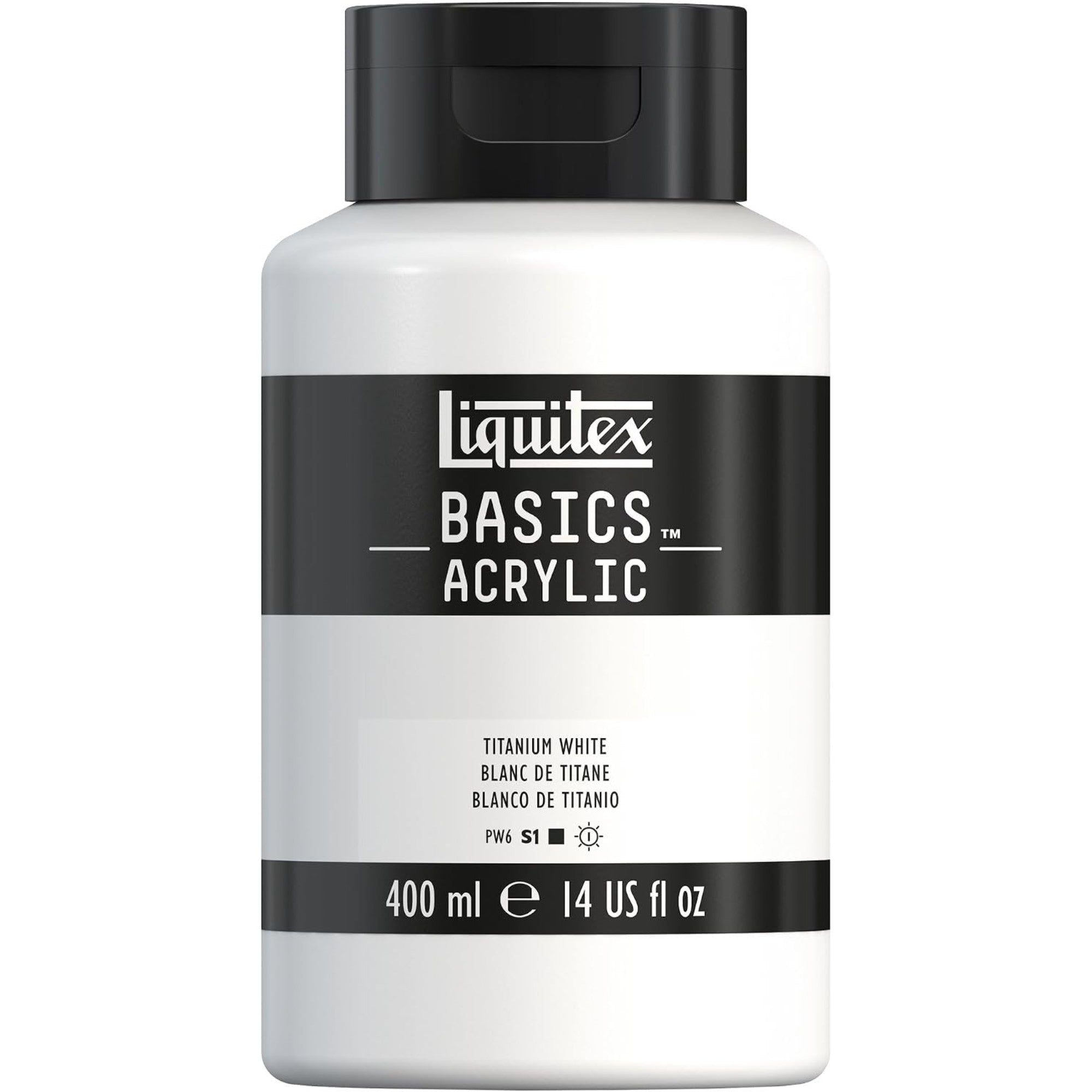 Tinta Acrílica Liquitex Basics - Titanium White - 400ml Livraria Skilo