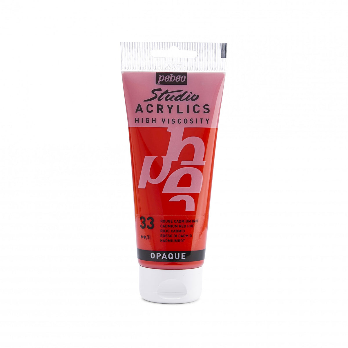 Tinta Acrílica Pebeo Studio Acrylics - 100ml - Cores Cadmium Red Hue Pebeo