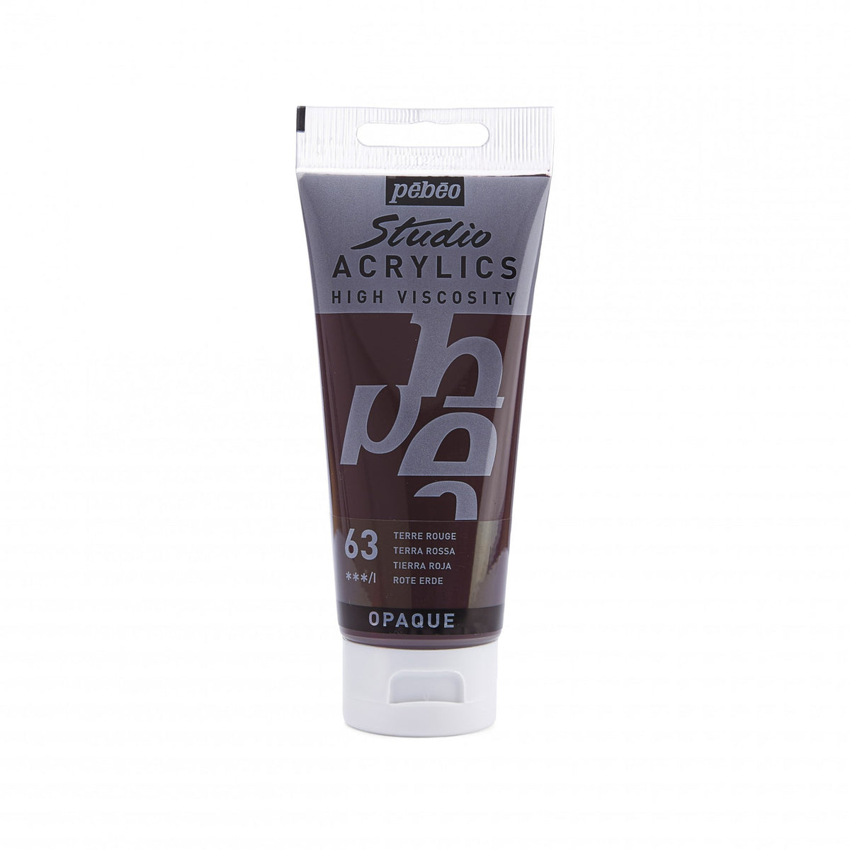 Tinta Acrílica Pebeo Studio Acrylics - 100ml - Cores Terra Rossa Livraria Skilo