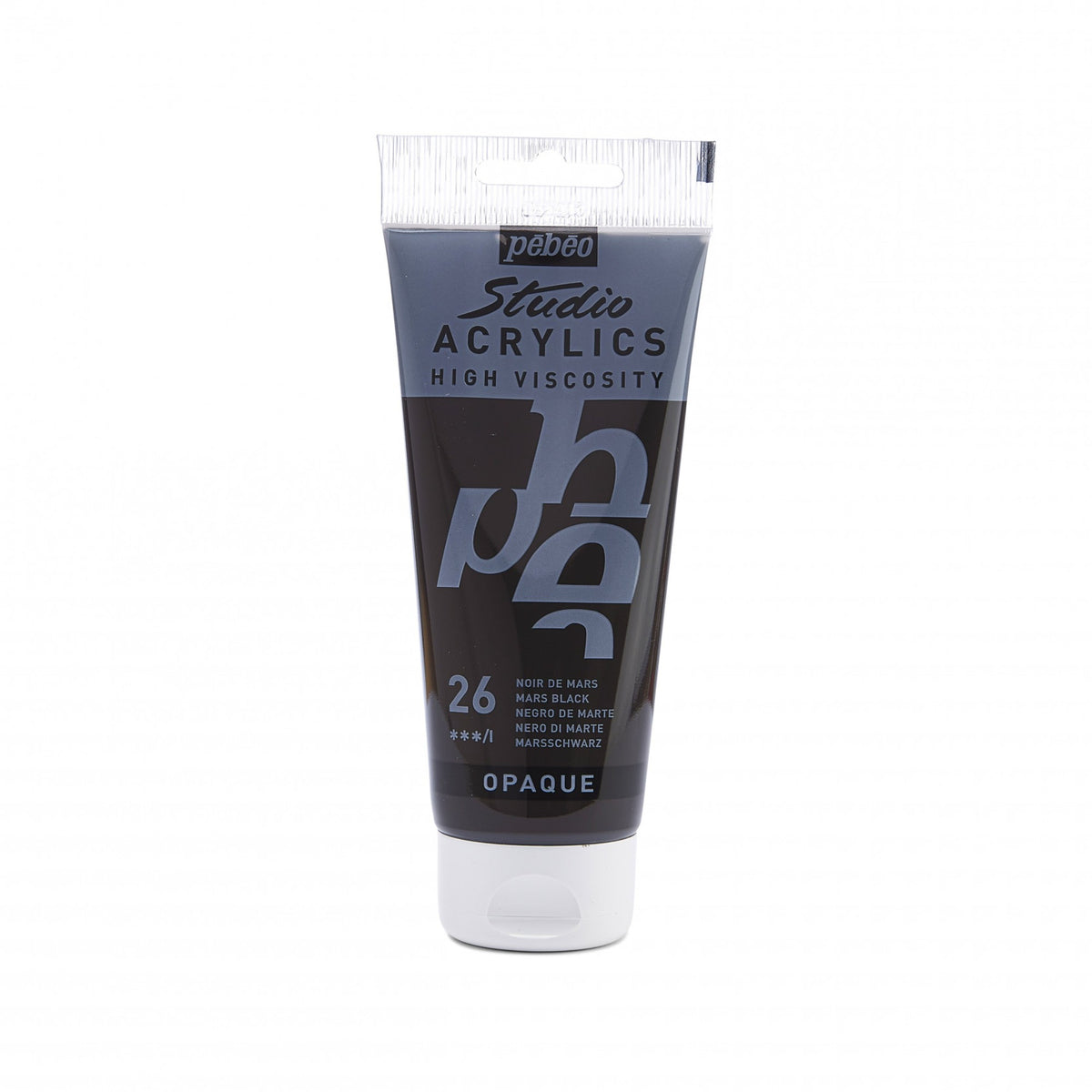 Tinta Acrílica Pebeo Studio Acrylics - 100ml - Cores Mars Black Pebeo