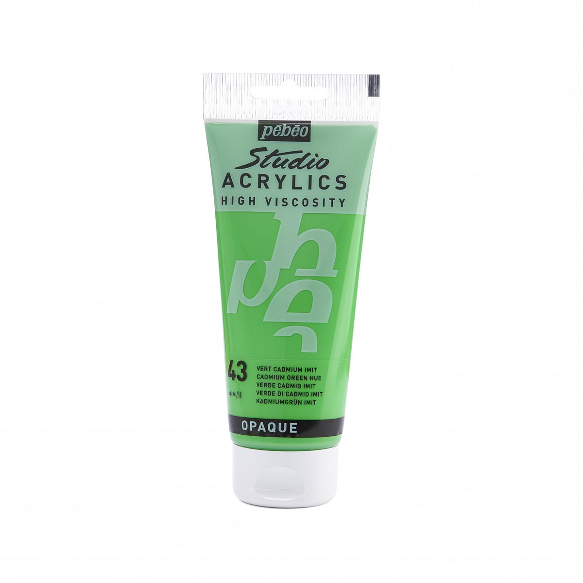 Tinta Acrílica Pebeo Studio Acrylics - 100ml - Cores Cadmium Green Hue Livraria Skilo
