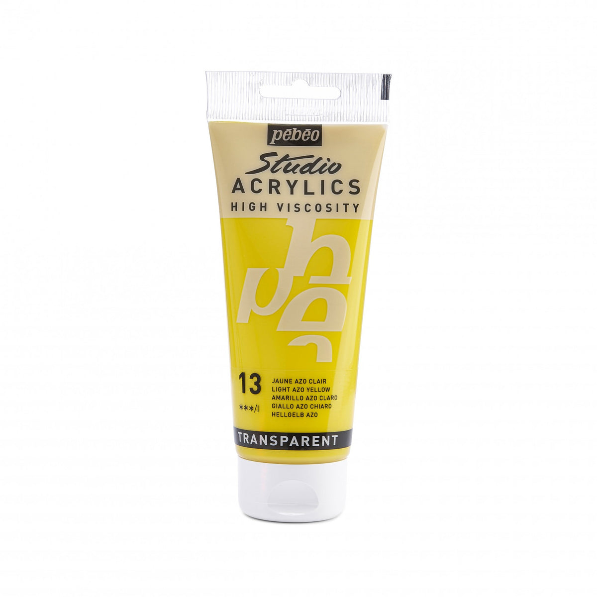 Tinta Acrílica Pebeo Studio Acrylics - 100ml - Cores Light Azo Yellow Pebeo