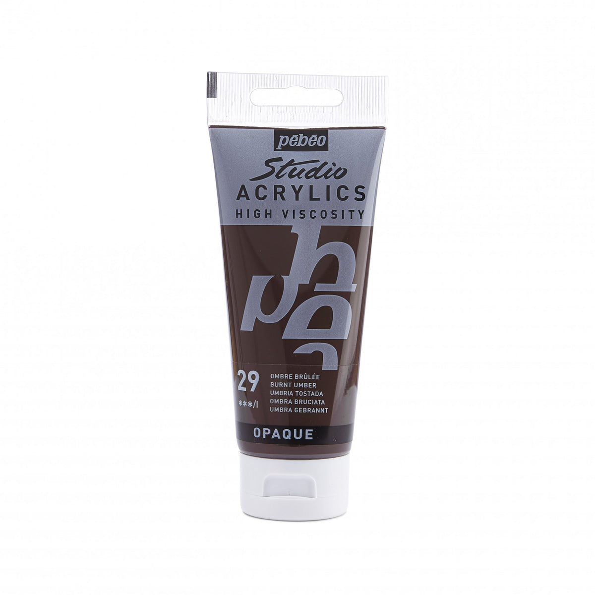 Tinta Acrílica Pebeo Studio Acrylics - 100ml - Cores Burnt Umber Pebeo