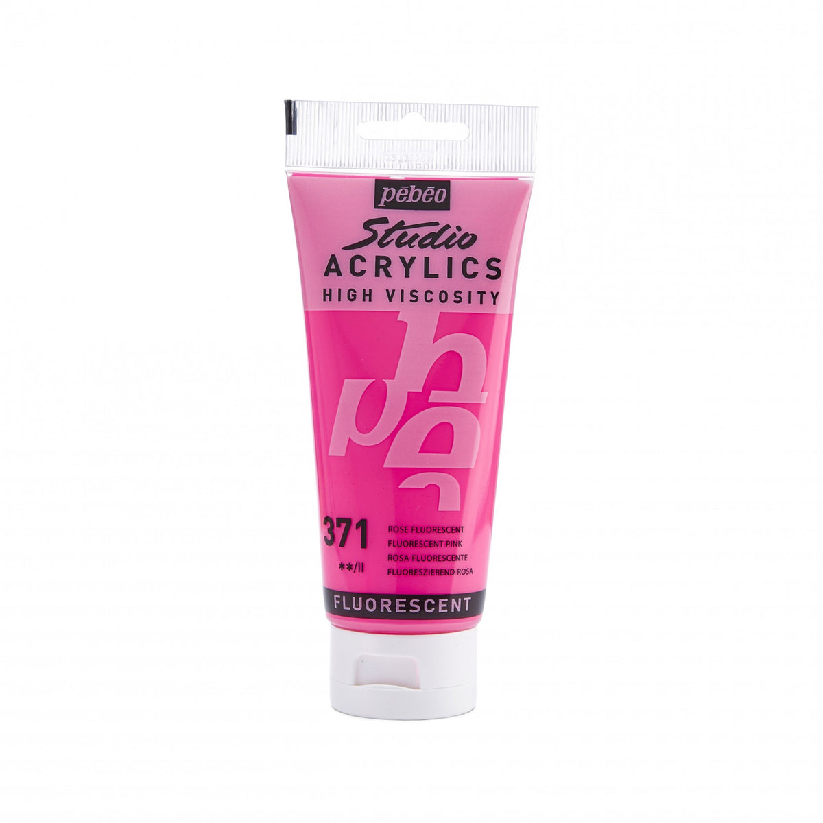 Tinta Acrílica Pebeo Studio Acrylics - 100ml - Cores Fluorescent Pink Livraria Skilo