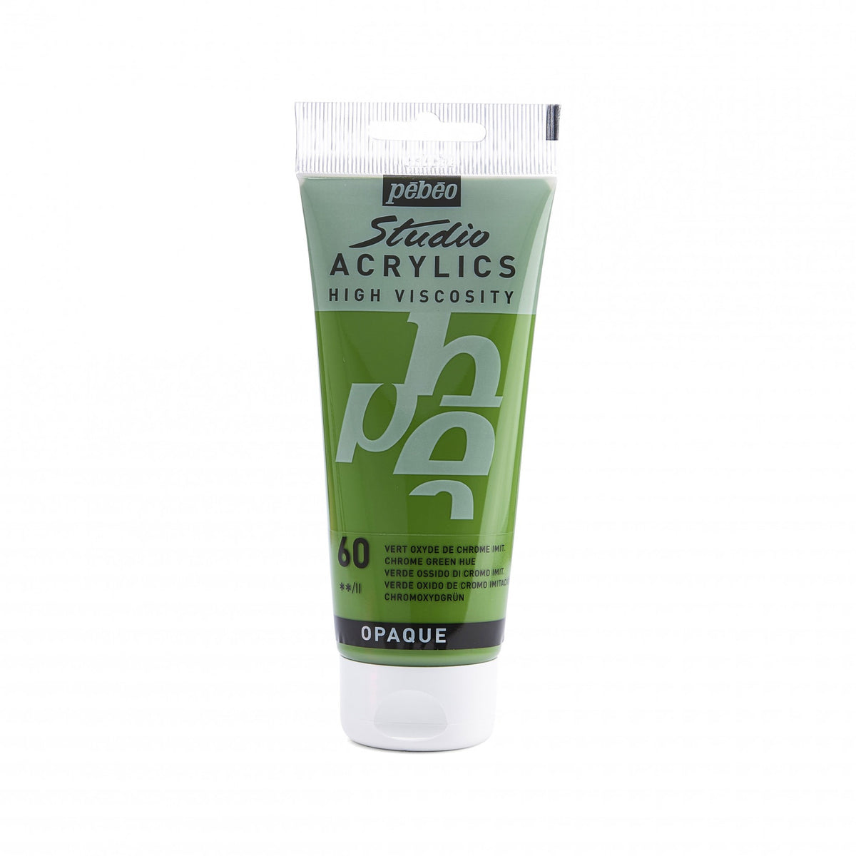 Tinta Acrílica Pebeo Studio Acrylics - 100ml - Cores Chrome Green Hue Livraria Skilo