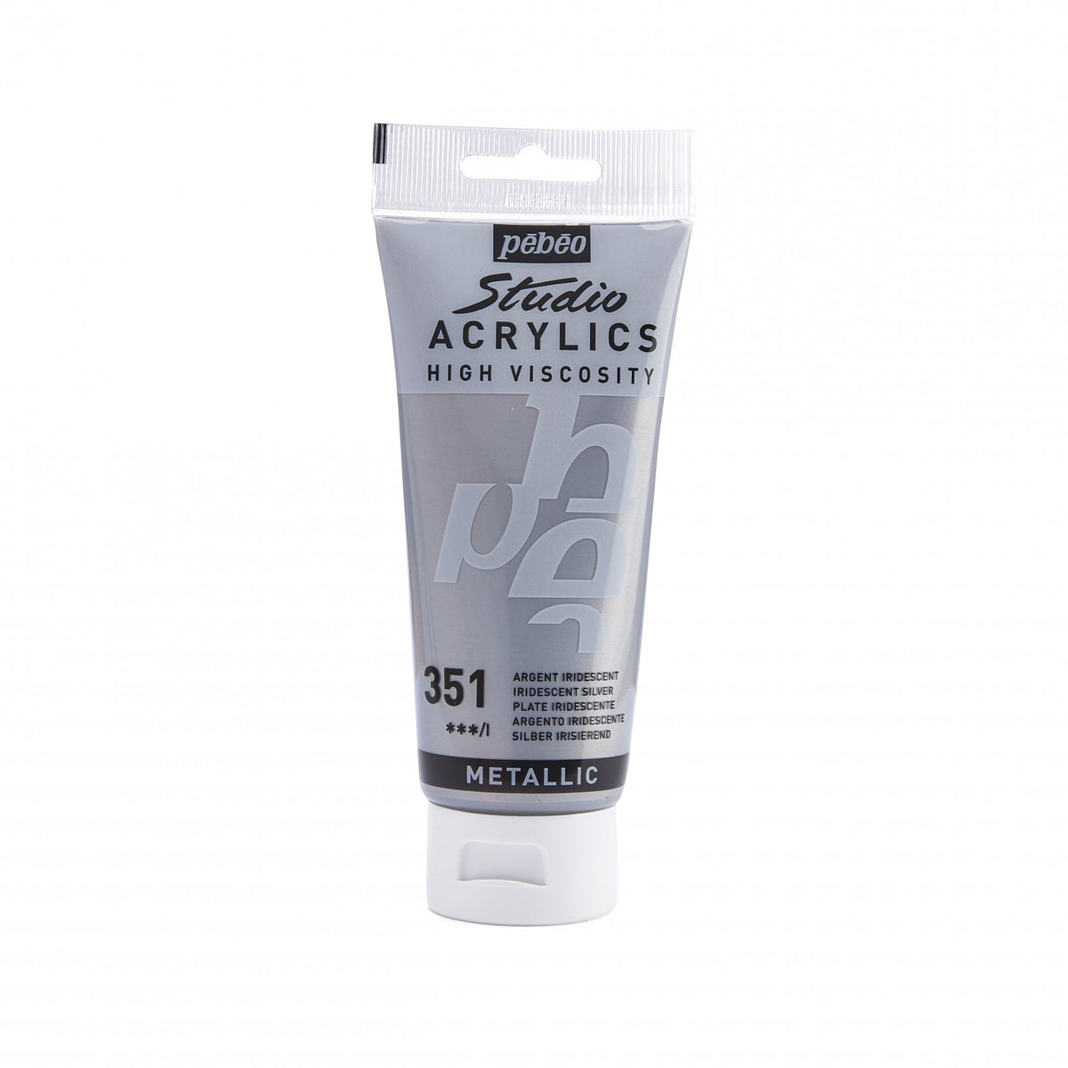 Tinta Acrílica Pebeo Studio Acrylics - 100ml - Cores Iridescent Silver Livraria Skilo