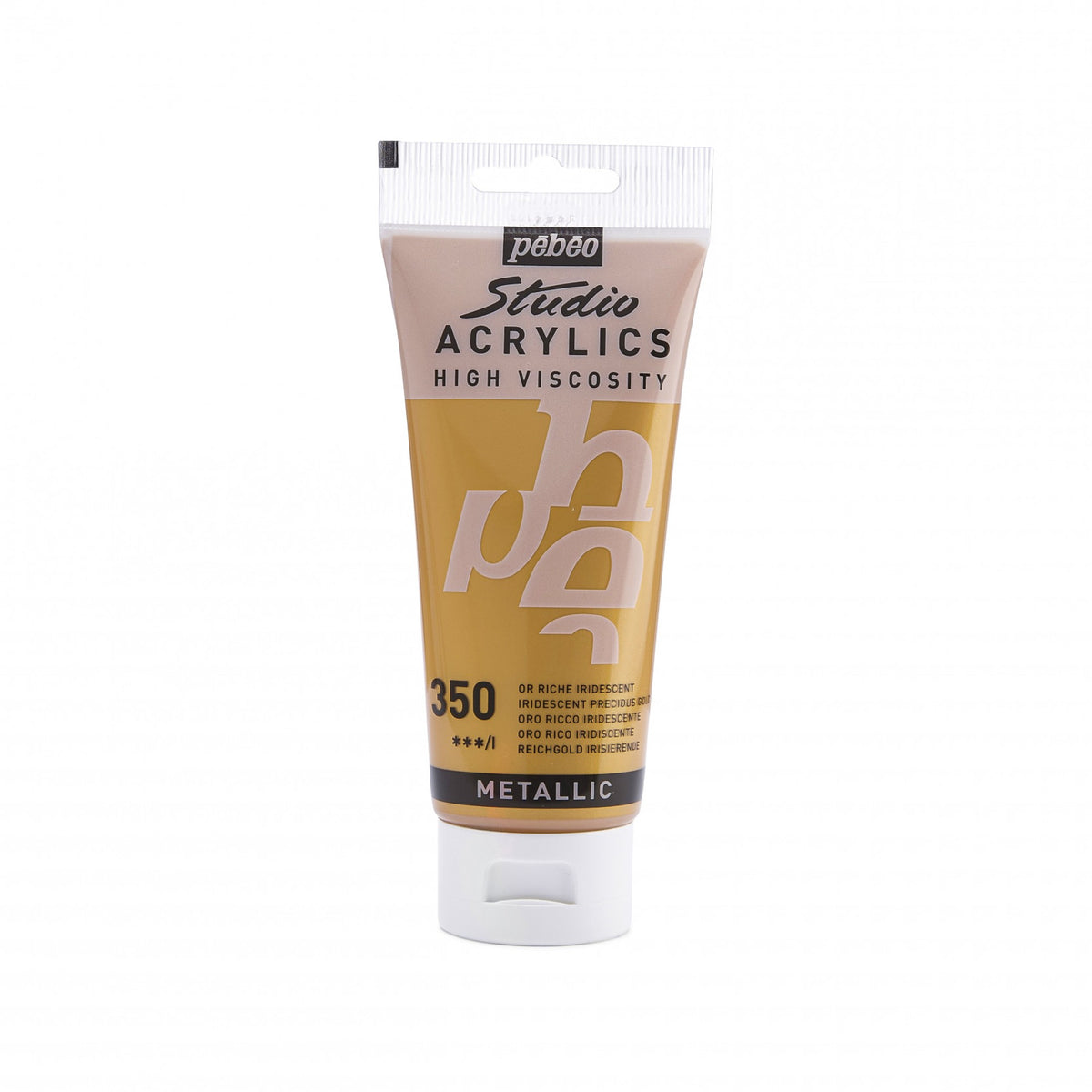 Tinta Acrílica Pebeo Studio Acrylics - 100ml - Cores Rich Gold Livraria Skilo
