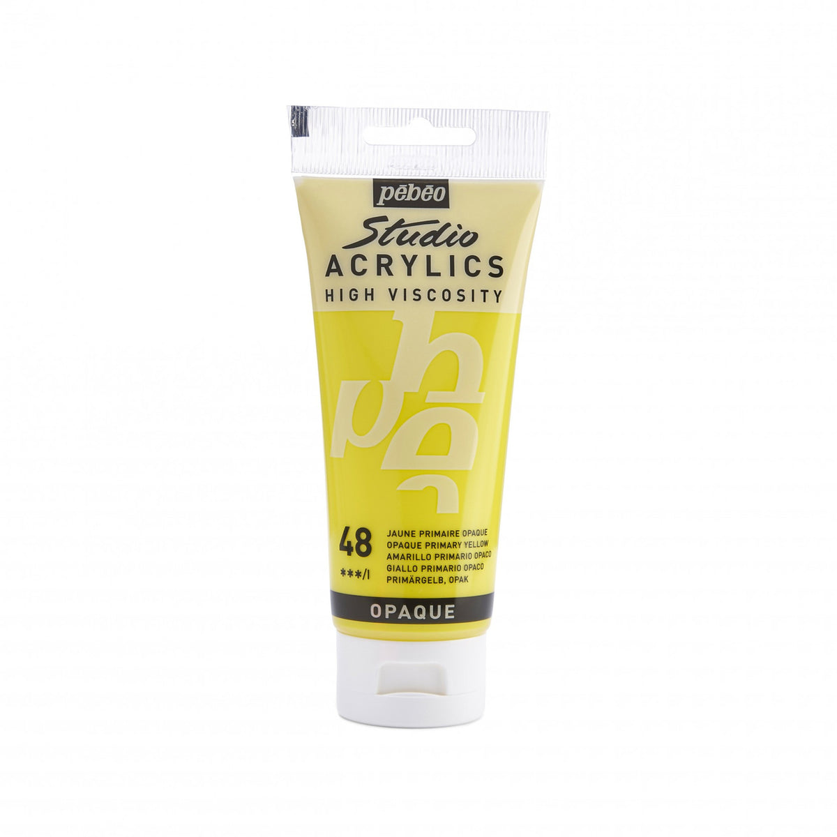 Tinta Acrílica Pebeo Studio Acrylics - 100ml - Cores Opaque Primary Yellow Livraria Skilo