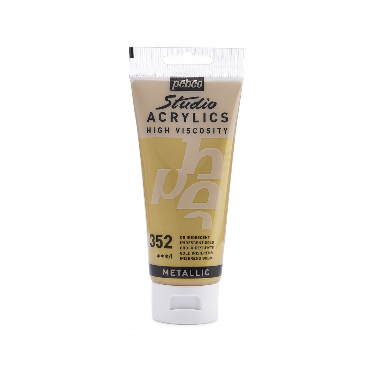 Tinta Acrílica Pebeo Studio Acrylics - 100ml - Cores Iridescent Gold Livraria Skilo