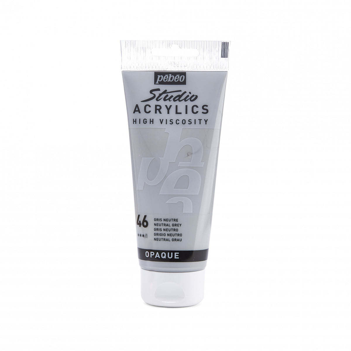 Tinta Acrílica Pebeo Studio Acrylics - 100ml - Cores Neutral Grey Livraria Skilo
