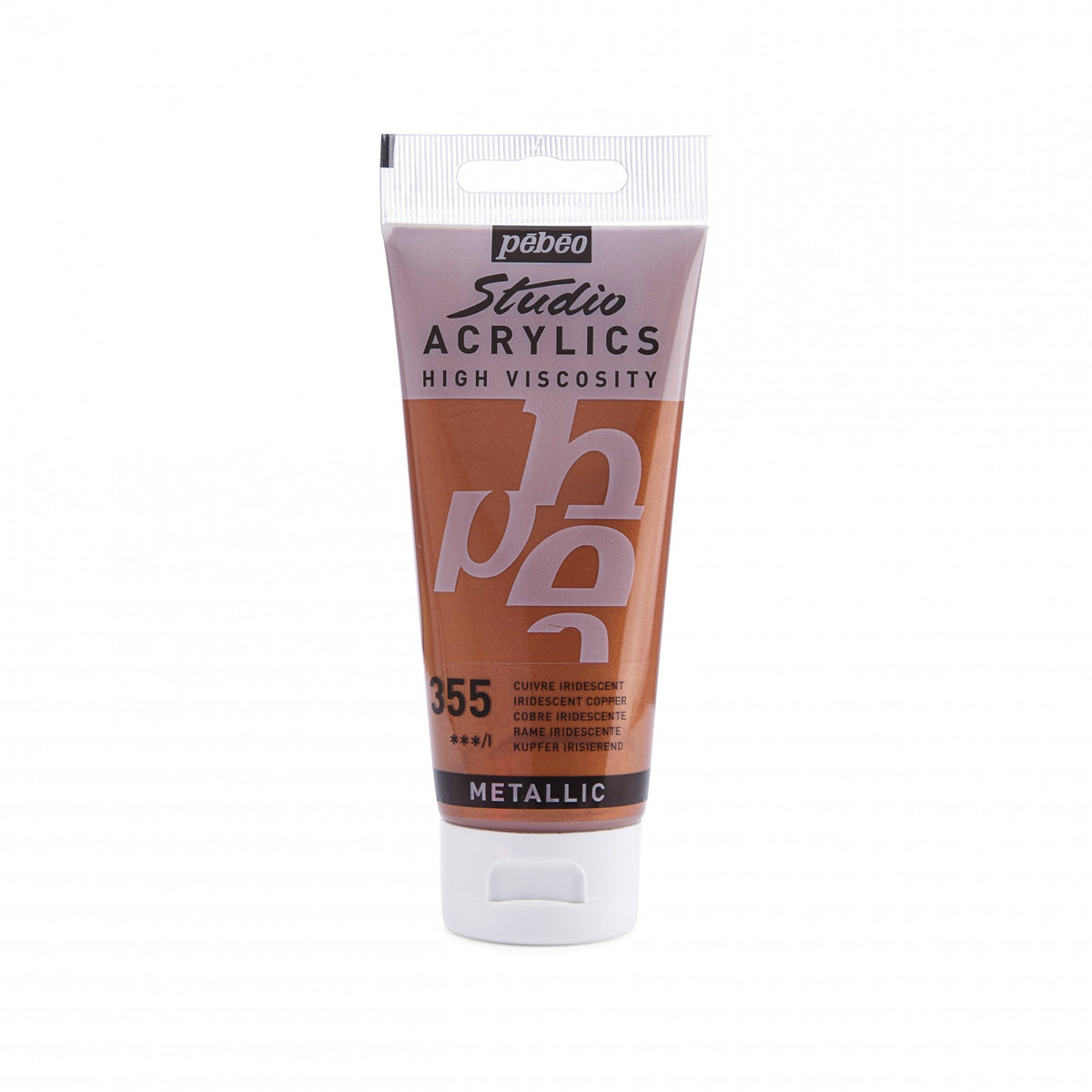Tinta Acrílica Pebeo Studio Acrylics - 100ml - Cores Iridescent Copper Livraria Skilo