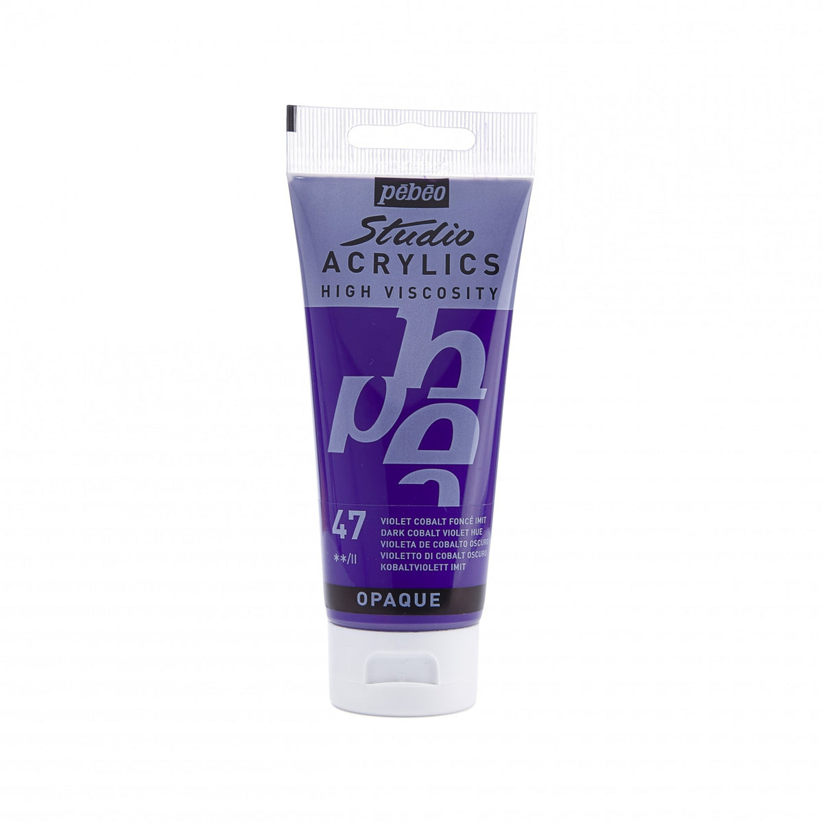 Tinta Acrílica Pebeo Studio Acrylics - 100ml - Cores Dark Cobalt Violet Hue Livraria Skilo
