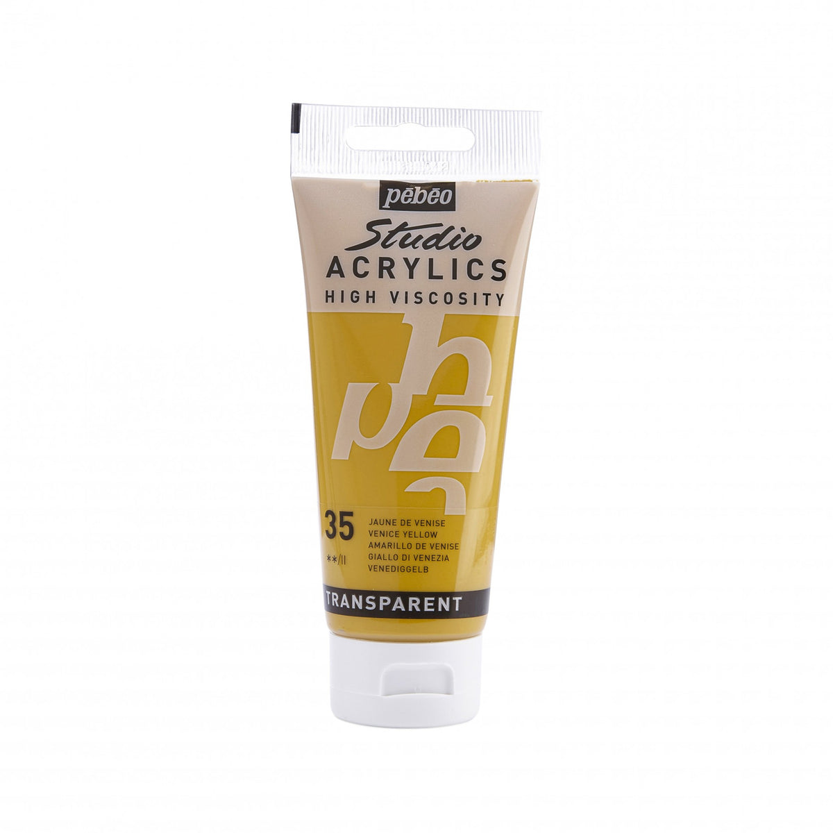 Tinta Acrílica Pebeo Studio Acrylics - 100ml - Cores Venice Yellow Pebeo