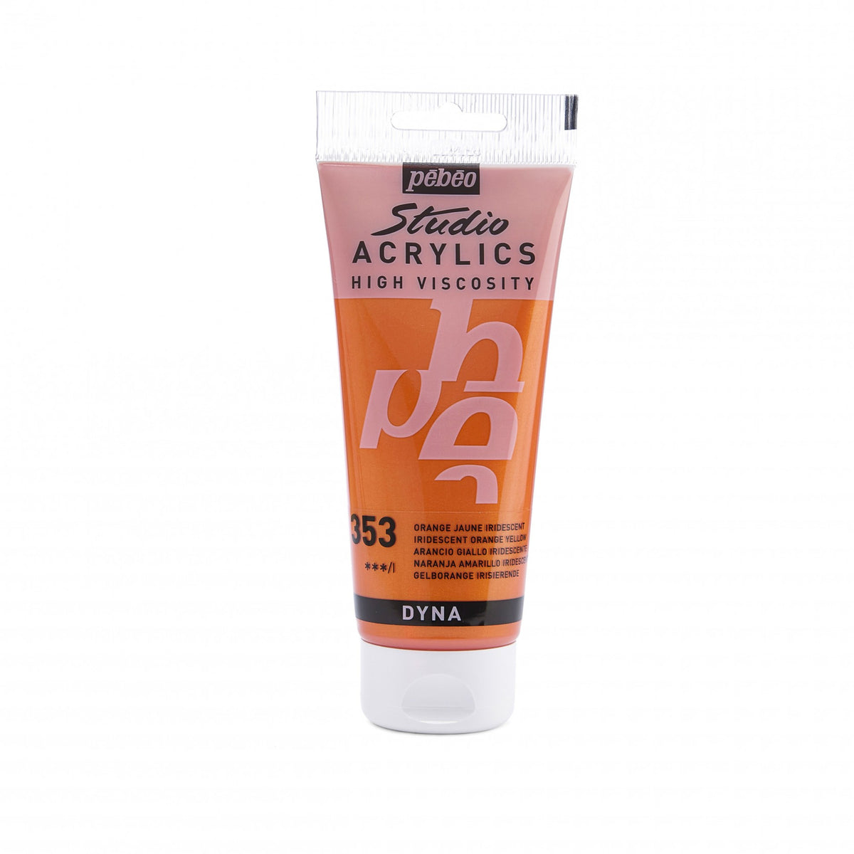 Tinta Acrílica Pebeo Studio Acrylics - 100ml - Cores Iridescent Orange Yellow Livraria Skilo