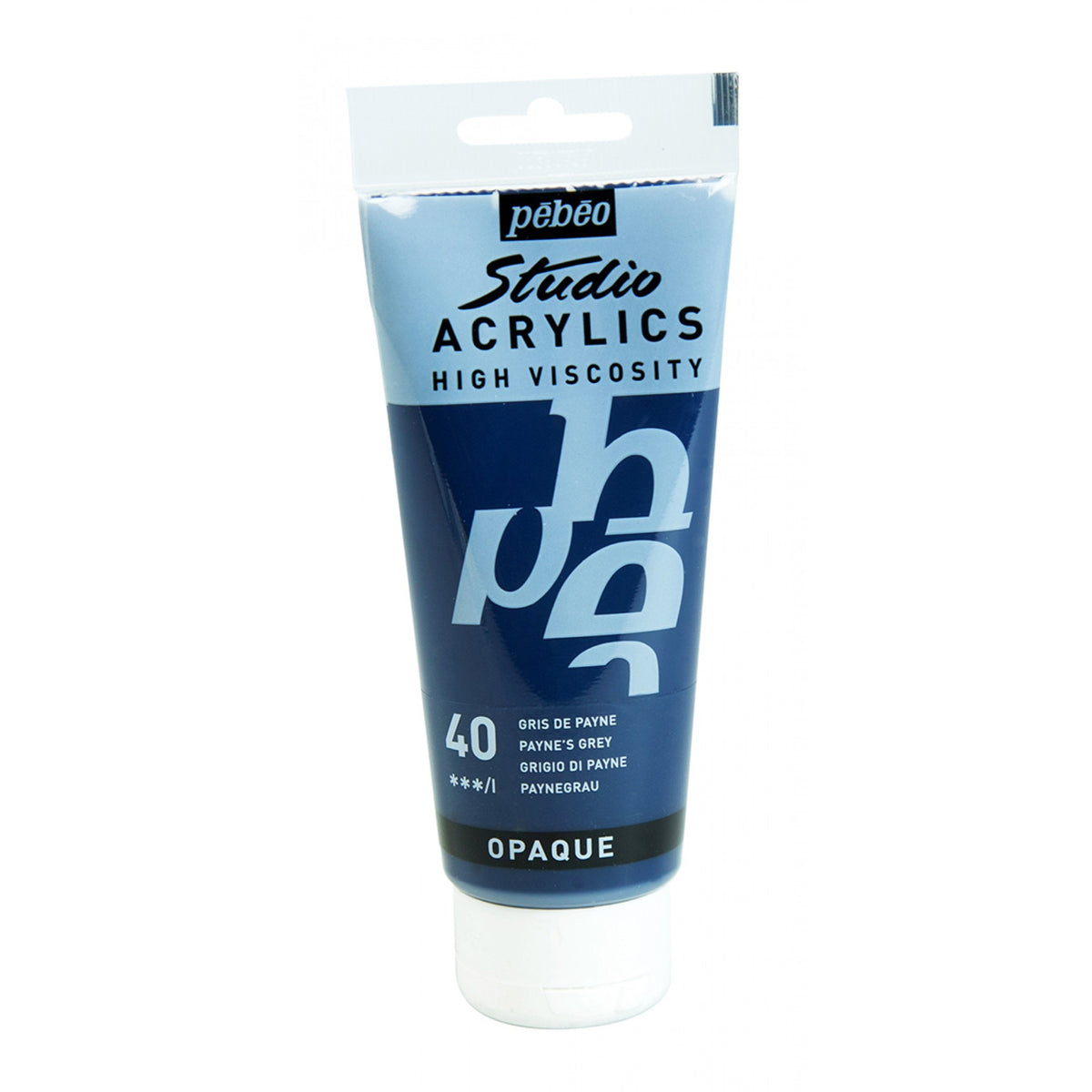 Tinta Acrílica Pebeo Studio Acrylics - 100ml - Cores Payne's Grey Livraria Skilo