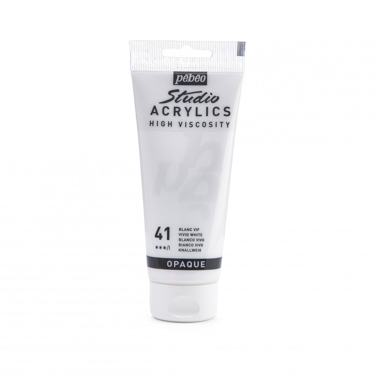 Tinta Acrílica Pebeo Studio Acrylics - 100ml - Cores Vivid White Livraria Skilo