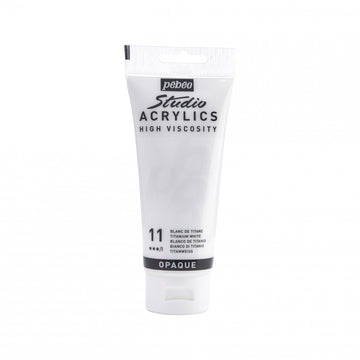 Tinta Acrílica Pebeo Studio Acrylics - 100ml - Cores Titanium White Pebeo