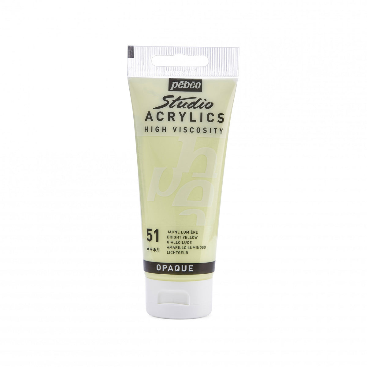 Tinta Acrílica Pebeo Studio Acrylics - 100ml - Cores Bright Yellow Livraria Skilo