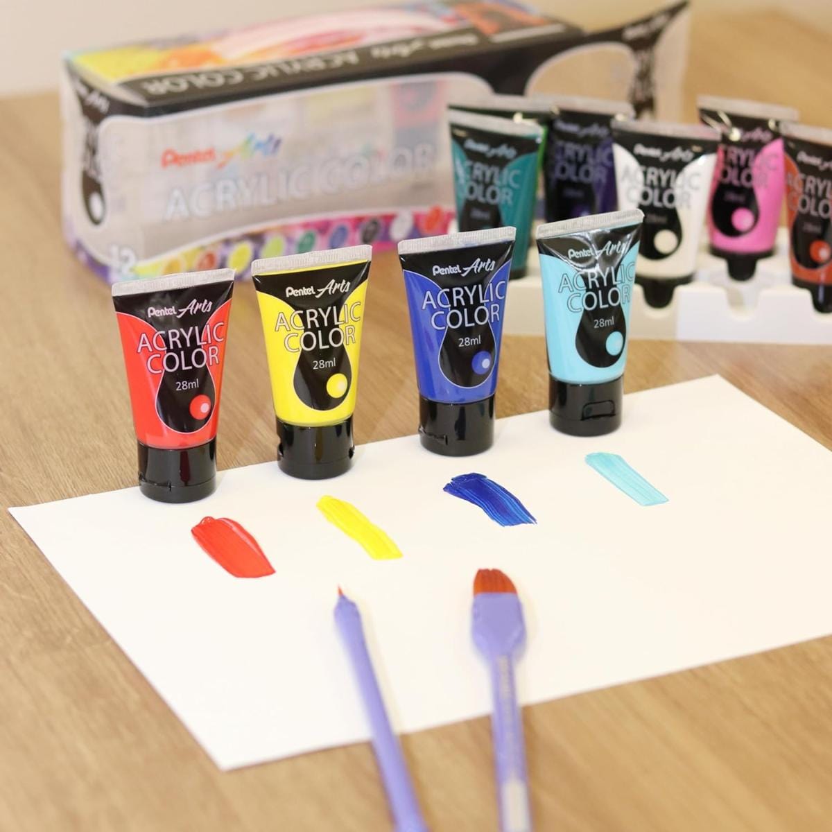 Tinta Acrílica Pentel - Pentel Acrylic Colour - 6 Cores Pentel