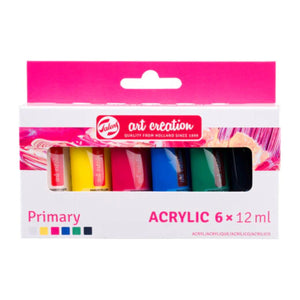 Tinta Acrílica Talens Art Creation - 06 Cores Primárias - 12ml