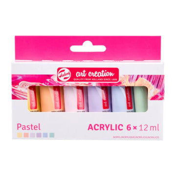 Tinta Acrílica Talens Art Creation - 6 Tons Pastel - 12ml Talens