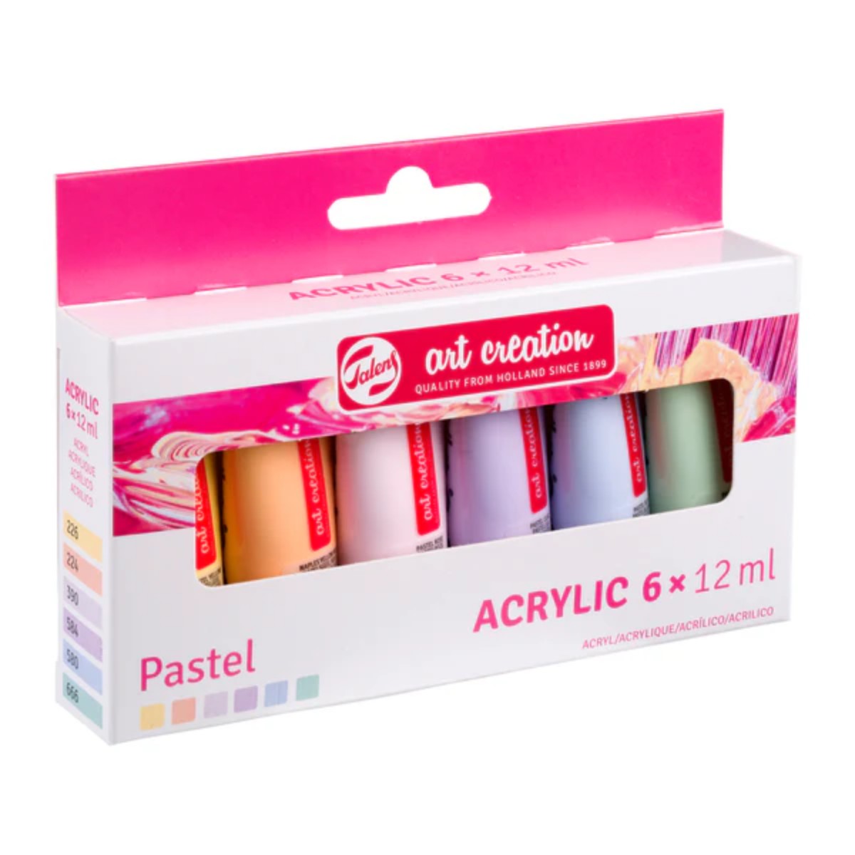 Tinta Acrílica Talens Art Creation - 6 Tons Pastel - 12ml Talens