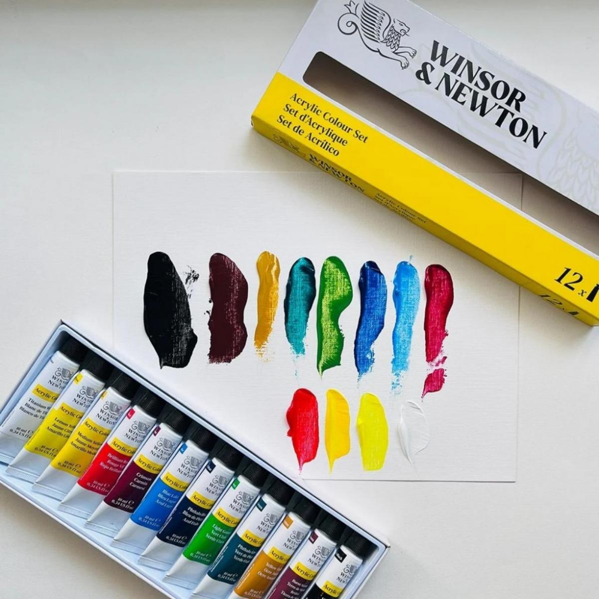 Tinta Acrílica Winsor & Newton Discover - Kit com 12 Cores Livraria Skilo
