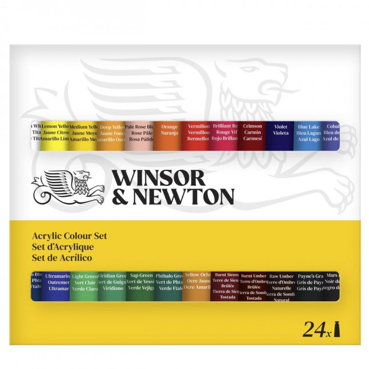 Tinta Acrílica Winsor & Newton Discover - Kit com 24 Cores Livraria Skilo