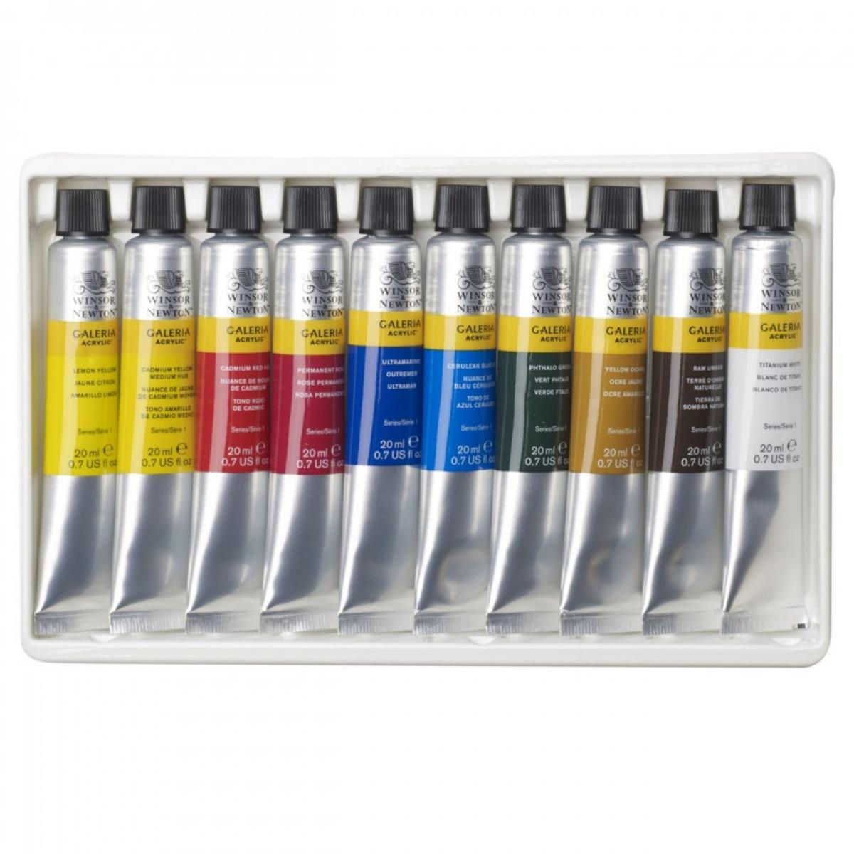 Tinta Acrílica Winsor & Newton Galeria - 10 Cores - 20ml Livraria Skilo