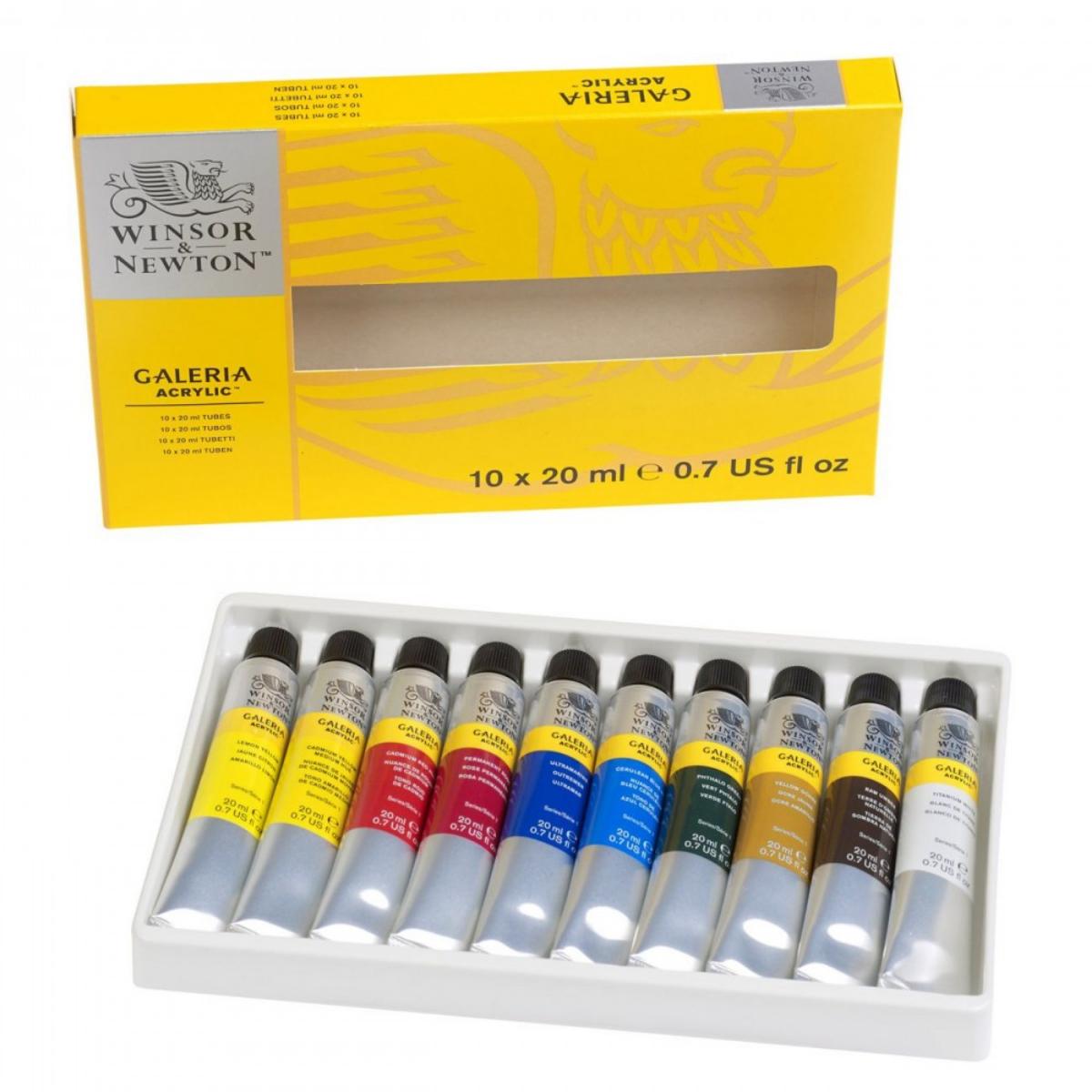 Tinta Acrílica Winsor & Newton Galeria - 10 Cores - 20ml Livraria Skilo