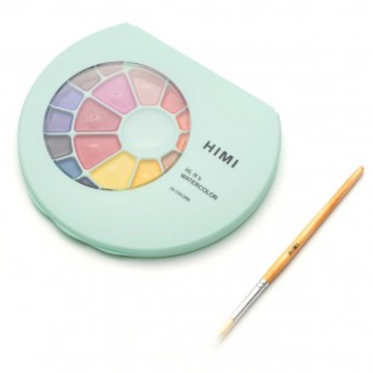 Tinta Aquarela HIMI 24 Cores Semiúmida com Pincel Himi