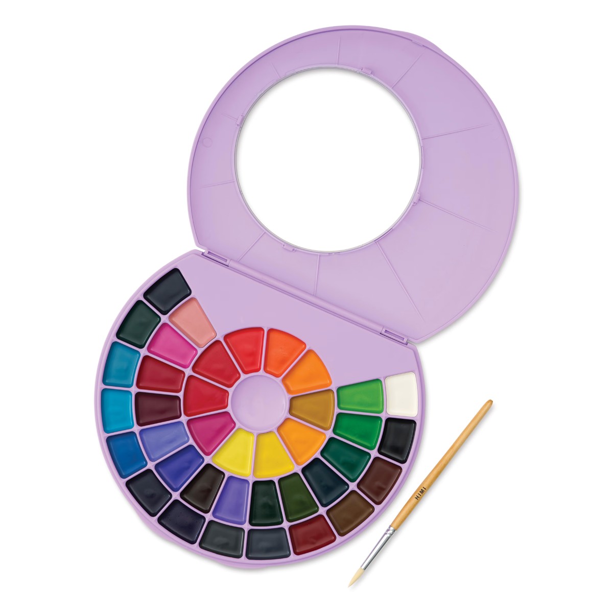 Tinta Aquarela HIMI 38 Cores Semiúmida com Pincel Himi