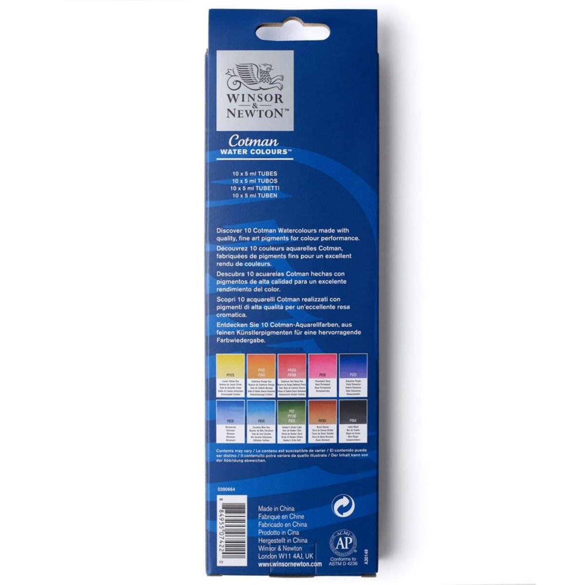 Tinta Aquarela Winsor & Newton Cotman - 10 Cores - 5ml Winsor & Newton